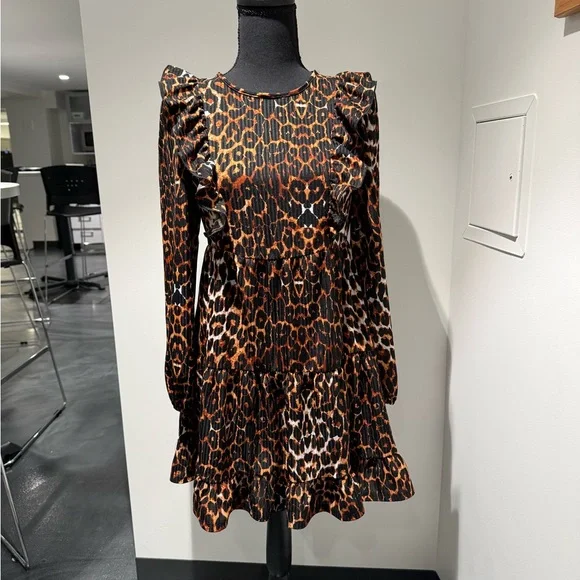 Revolve Leopard Mini Dress - Picture 2 of 2